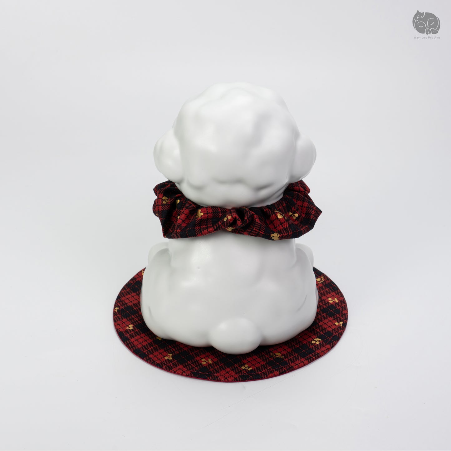 Poodles Memorial Urn with Plaid Accent (Small)