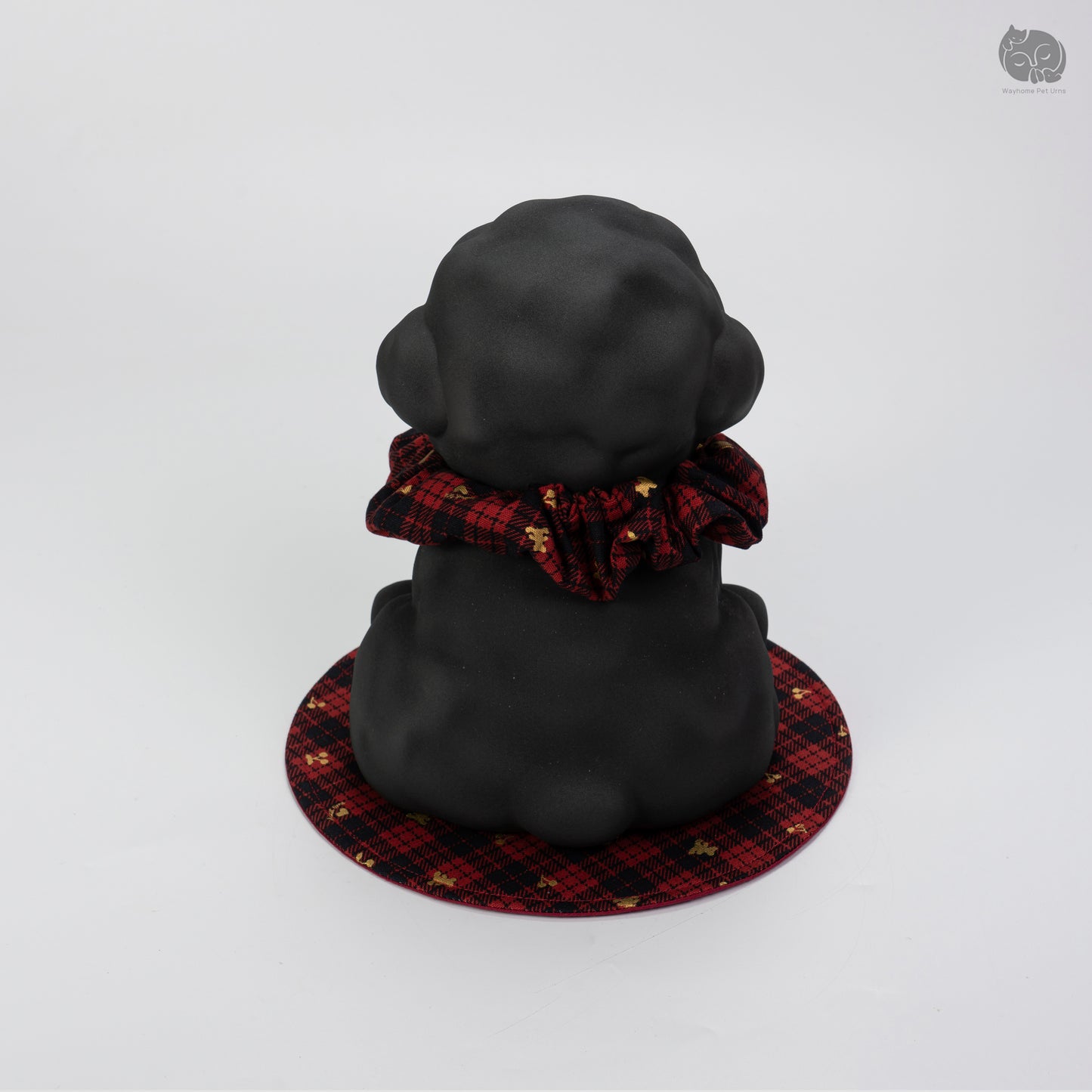 Poodles Memorial Urn with Plaid Accent (Small)