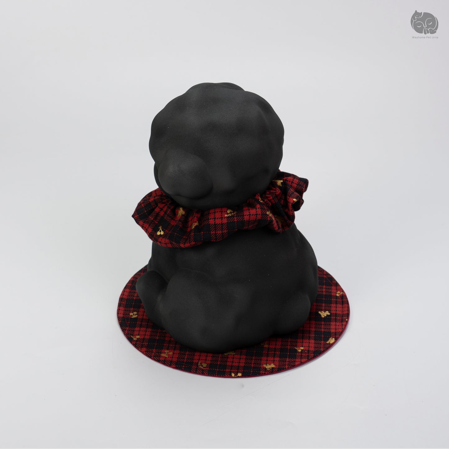 Poodles Memorial Urn with Plaid Accent (Small)