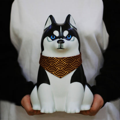 Personalized Ceramic Dog Urn with Acrylic Painted