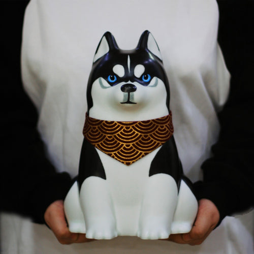 Personalized Ceramic Dog Urn with Acrylic Painted