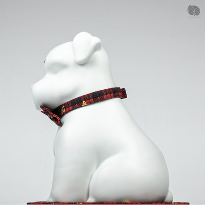 Schnauzer Memorial Urn with Plaid Accent (Small)
