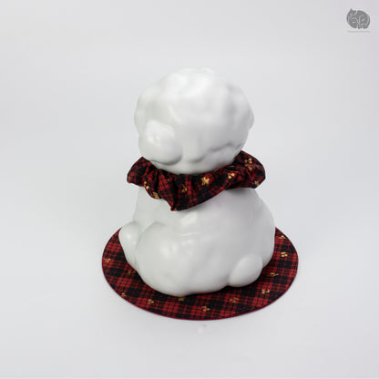 Poodles Memorial Urn with Plaid Accent (Small)