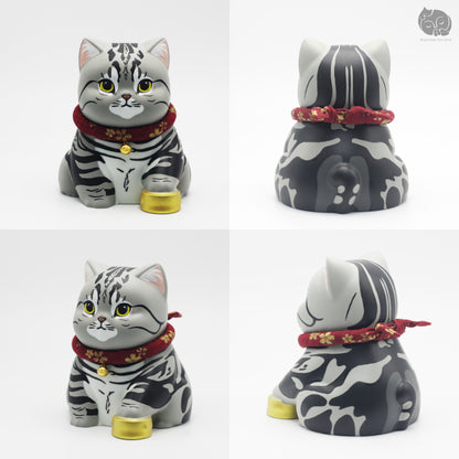 Personalized Ceramic Cat Urn with Name & Birthday Cat Bowl Design